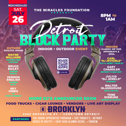 Detroit Block Party '25 - Supporting: The Miracles Foundation and community partners - July 26th