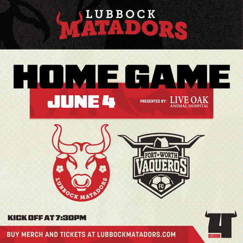 Lubbock Matadors VS Fort Worth Vaqueros 2025 Regular Season