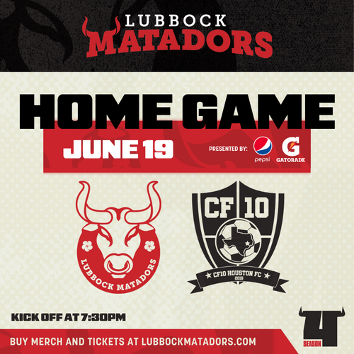 Lubbock Matadors VS CF10 Houston FC 2025 Regular Season