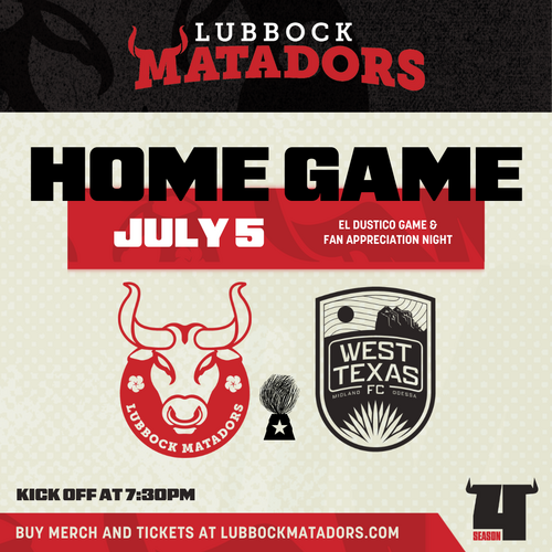 Lubbock Matadors VS West Texas FC 2025 Regular Season