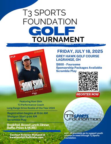 T3 Sports Foundation Golf Outing - Swing into Action! poster