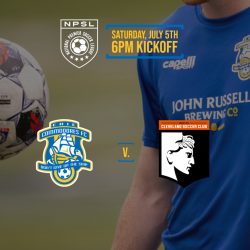 (NPSL) Erie Commodores FC v. Cleveland SC // Charity Game to benefit Robert Irvine Foundation