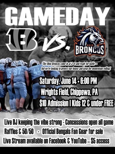 Exciting Showdown: Beaver County Bengals Vs Ohio Broncos poster
