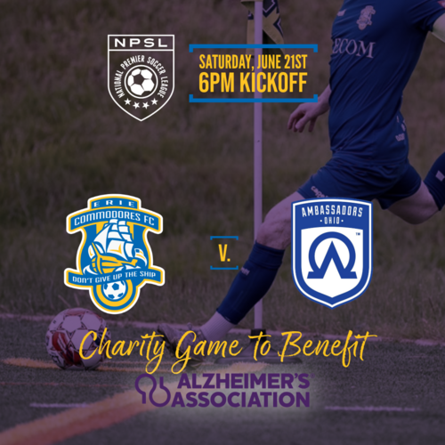 (NPSL) Erie Commodores FC v. Ambassadors FC Ohio // Charity Game to benefit Alzheimer's Association