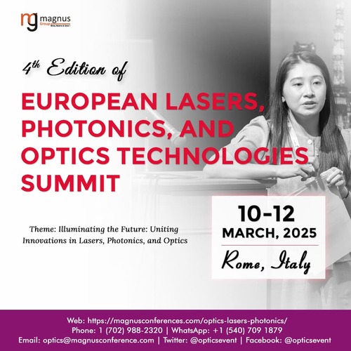 4th Edition of the European Lasers, Photonics, and Optics Technologies Summit poster