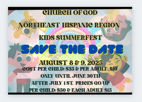 KIDSFEST 2025 Church of God Northeast Hispanic Region (Ages/Edades 5-11) 
