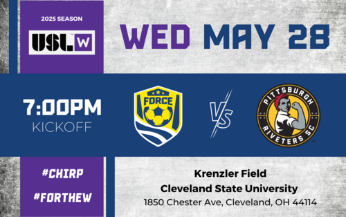 Cleveland Force SC vs Pittsburgh Riveters (W League 5/28/25) poster