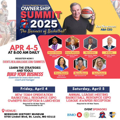 ABA Ownership Summit "The Business of Basketball" poster