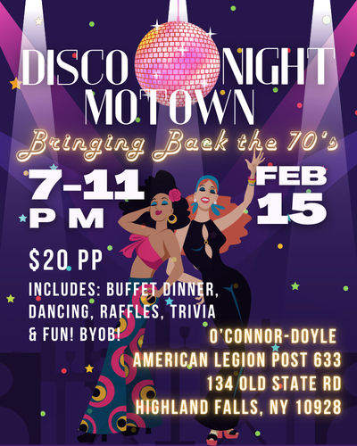 Disco & Motown BYOB Night at the American Legion Post 633! image