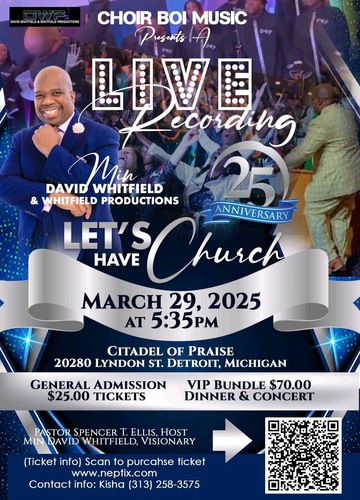 Minister David A. Whitfield  & Whitfield Productions 25th Anniversary Live Recording poster