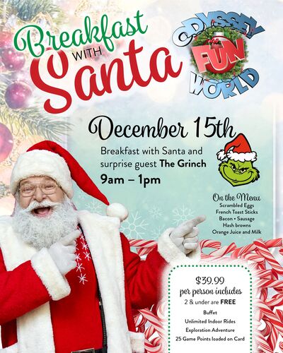 Breakfast with Santa and Special Guest: The Grinch! poster