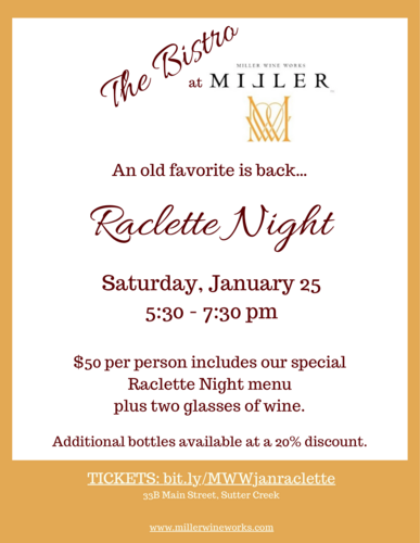 January Raclette Night poster