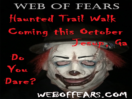 WEB OF FEARS HAUNTED FOREST TRAIL WALK 2024 poster