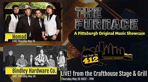 THE FURNACE REPLAY - Pittsburgh Original Music Showcase - May 26 - Country Night with Nomad and Bindley Hardware Co. LIVESTREAM REPLAY poster